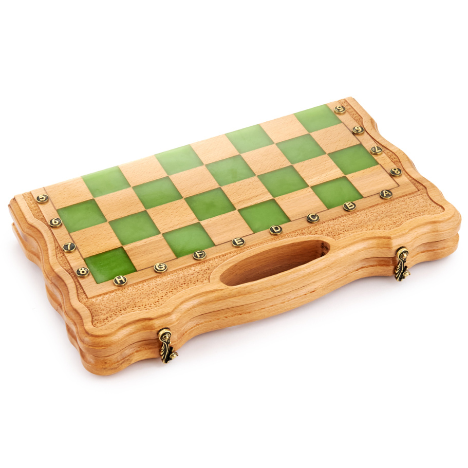 Шахматы резные "Изумруд" 40 купить в Краснодаре