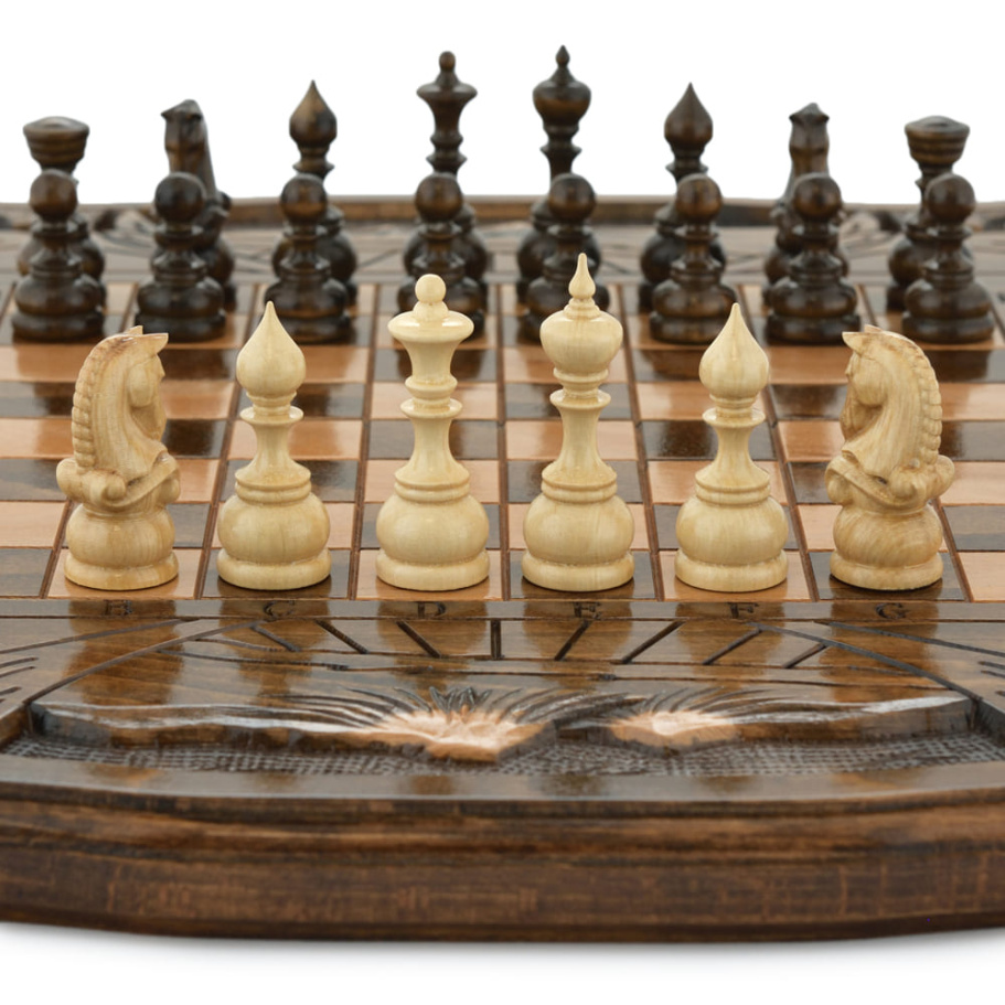 Шахматы + нарды резные "Вольные Горы" 50, Harutyunyan купить в Краснодаре