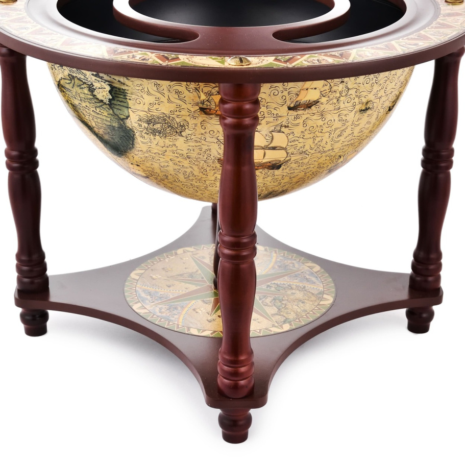 Глобус бар настольный "Античная", сфера 33 см купить в Краснодаре