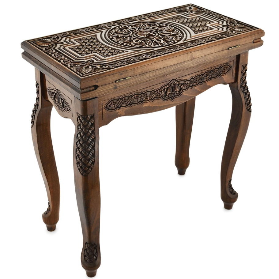 Стол ломберный Нарды резные "Витраж" 60, Harutyunyan