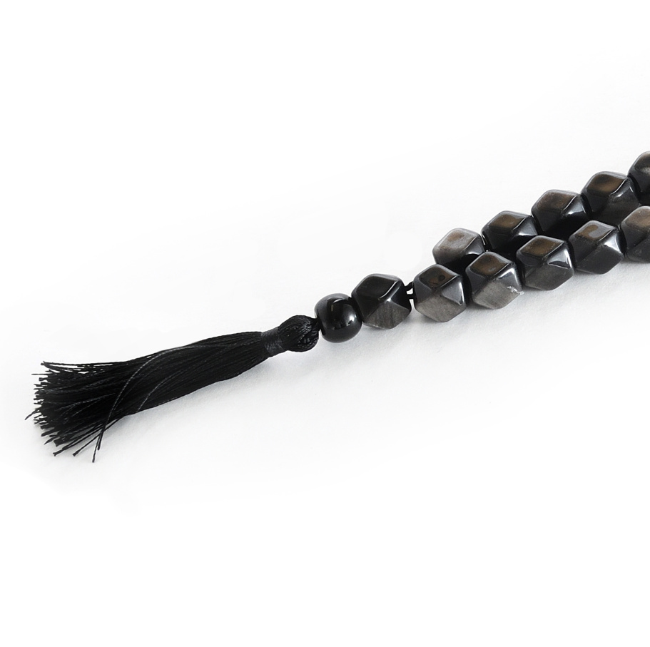 Четки граненые "Удача" черный камень с лунным оттенком, Давыдов С. купить в Краснодаре